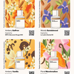 8 fragrances sample sheet